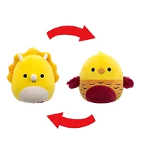 Squishmallows 5" - Flipamallows: Lancaster le tricératops et Beck la dinde