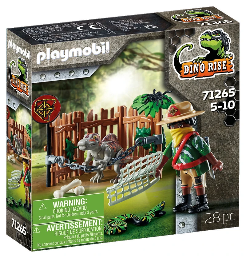 Playmobil - Bébé spinosaure et combattant