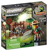 Playmobil - Bébé spinosaure et combattant