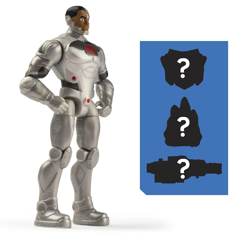 DC Comics 4-Inch Cyborg Action Figure with 3 Mystery Accessories