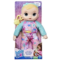 Baby Alive Soft 'n Cute Doll, Blonde Hair, 11-Inch First Baby Doll Toy, Washable Soft Doll, Teether Accessory