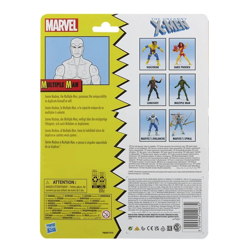 Marvel Legends Series X-Men, figurine articulée Multiple Man classique de 15 cm, 6 accessoires