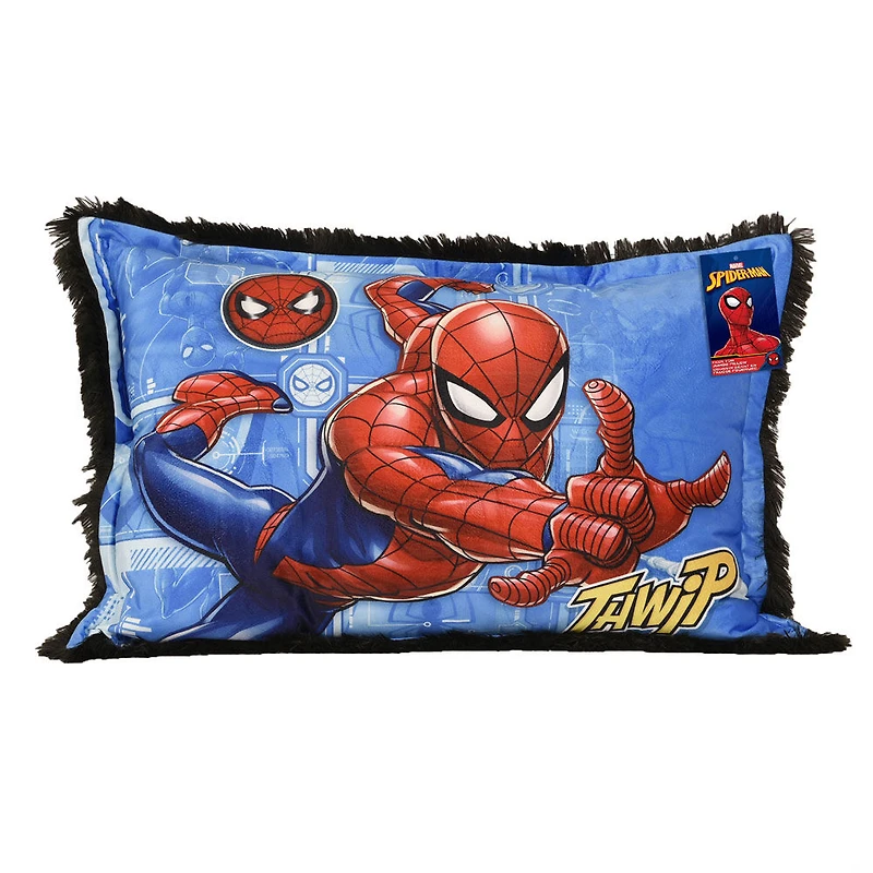 Oreiller géant en fourrure funky pour enfants Marvel Spider-Man
