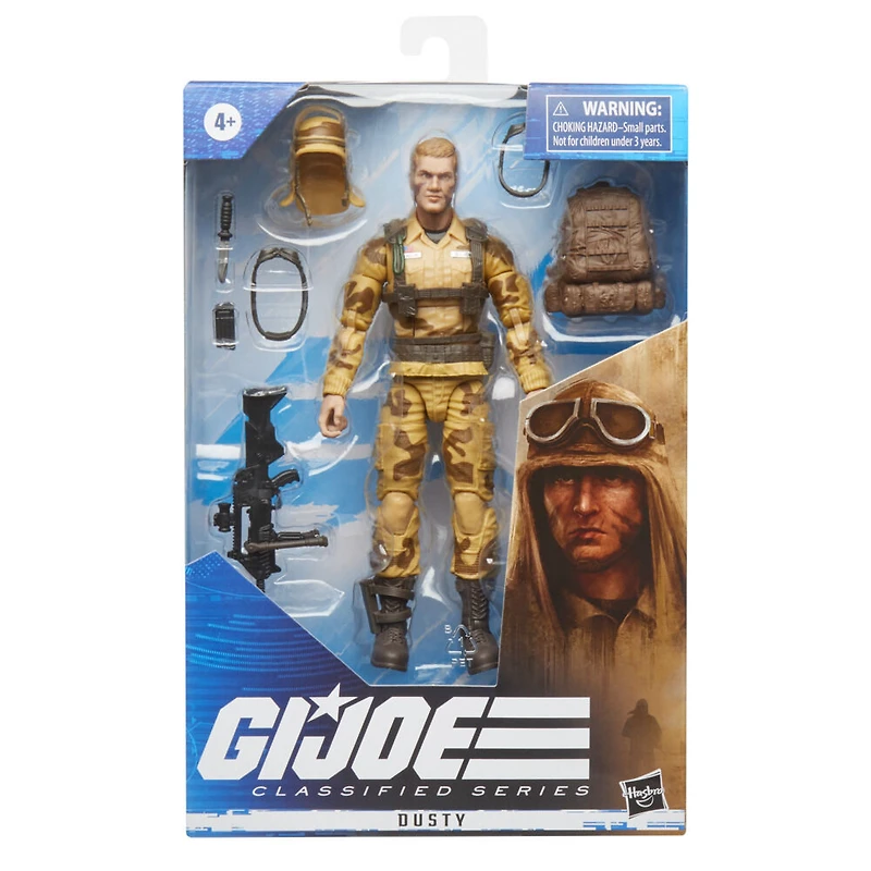 G.I. Joe Classified Series, figurine Dusty 48 de collection premium de 15 cm avec de nombreux accessoires, emballage spécial