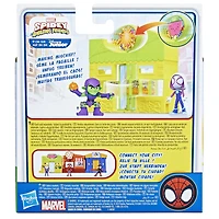 Marvel Spidey and His Amazing Friends City Blocks Ghost Spider Supermarket, Kids Playset with Action Figure