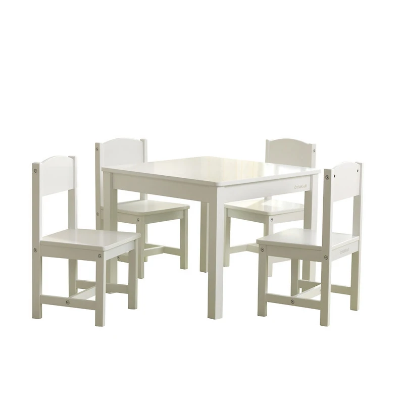 Ensemble Table et 4 chaises Farmhouse - Blanc