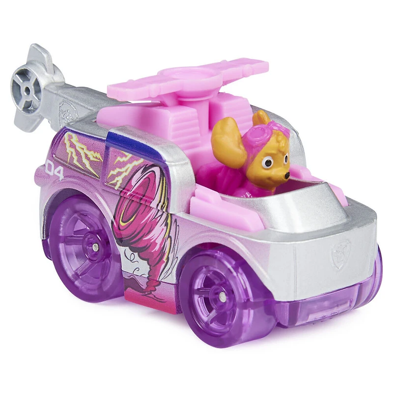 PAW Patrol, Véhicule Skye en métal moulé True Metal à collectionner, Série Puissance à l'échelle 1:55