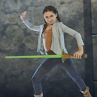 Star Wars Lightsaber Forge, Sabre laser de Yoda à lame verte extensible, jouet de déguisement personnalisable