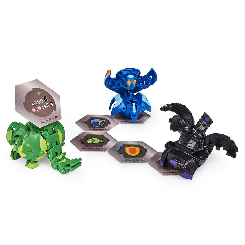 Bakugan, Starter Pack 3 personnages, Trunkanious, Créatures transformables à collectionner