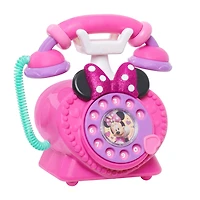 Téléphone Rotatif Appelle-Moi de Minnie Mouse de Disney Junior avec Sons et Lumières, Téléphone pour Permettre aux Enfants de Jouer en Faisant Semblant
