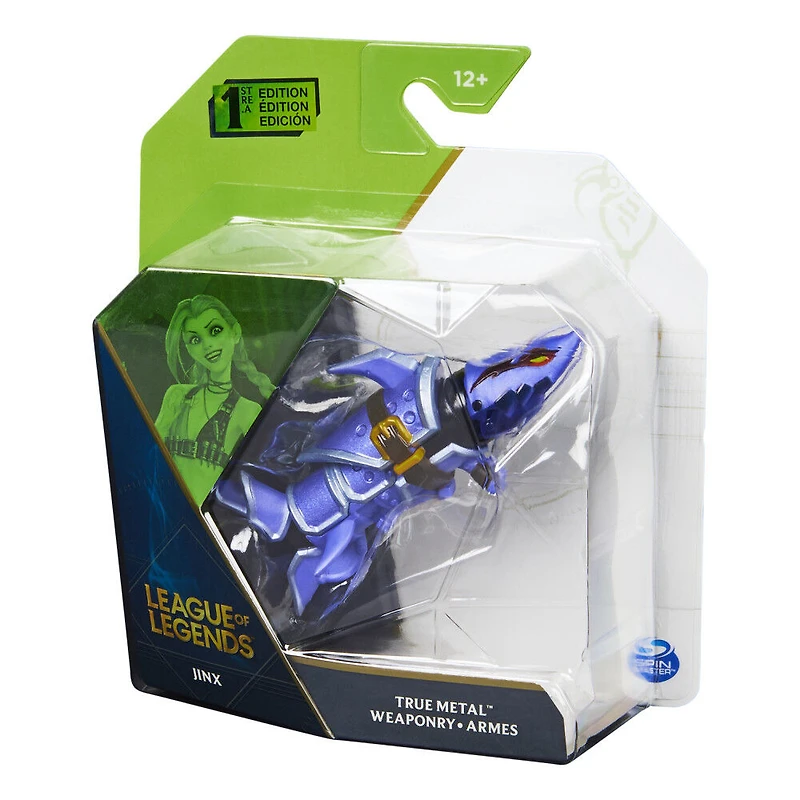 League of Legends, Poiscaille de Jinx officiel à collectionner avec socle, arme True Metal, Première Édition à collectionner