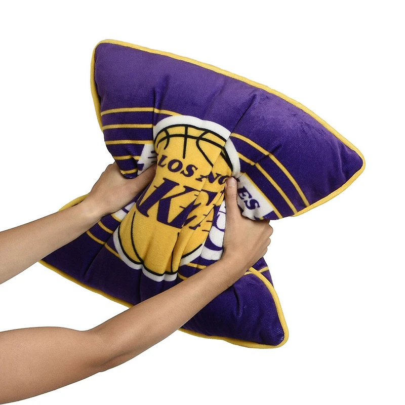 Coussin décoratif des Lakers de Los Angeles de la NBA, 18 po x 18 po