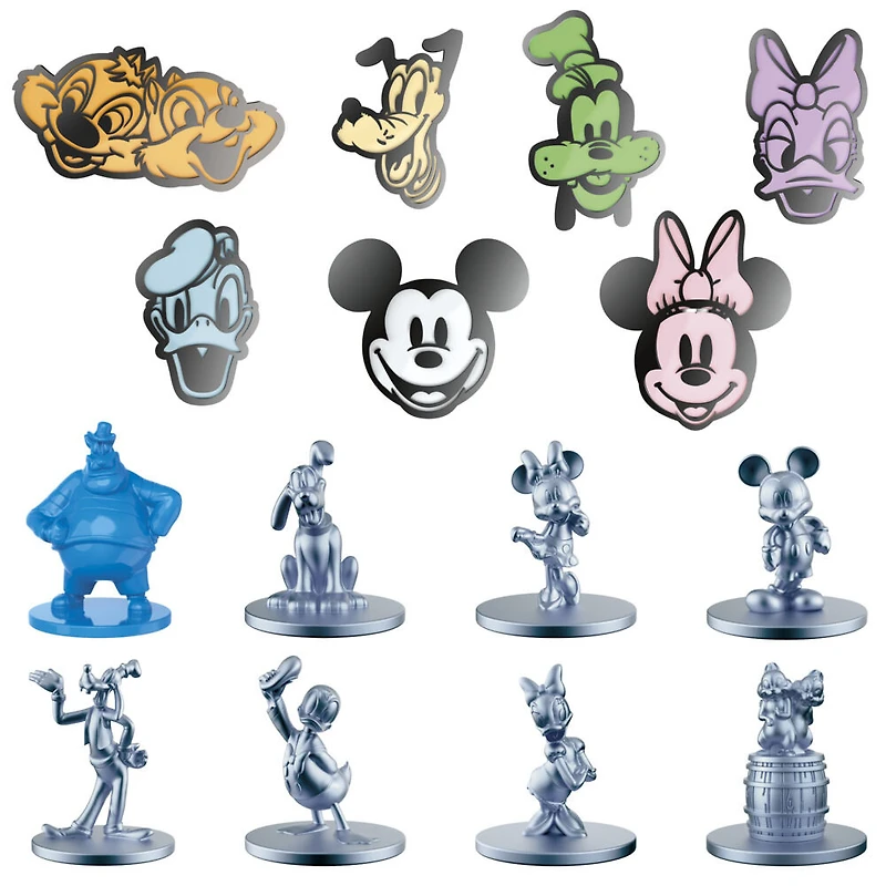 Monopoly : édition Disney Mickey et ses amis, pions Mickey et ses amis et épinglettes Disney exclusives - Édition anglaise - Notre exclusivité