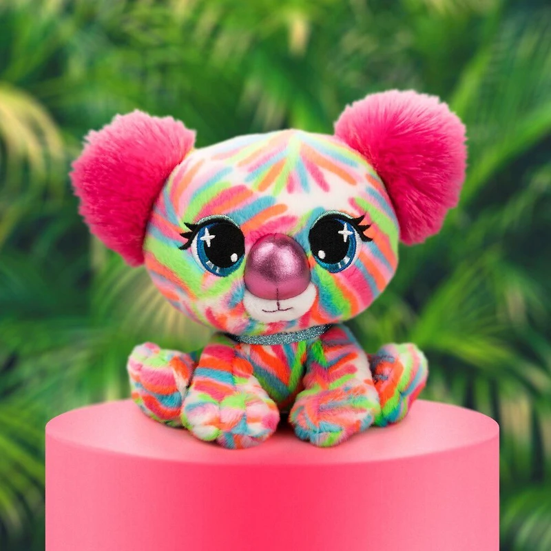 P.Lushes Designer Fashion Pets Koko Melbie Koala Bear Premium Stuffed Animal, Multicolor/Pink, 6"
