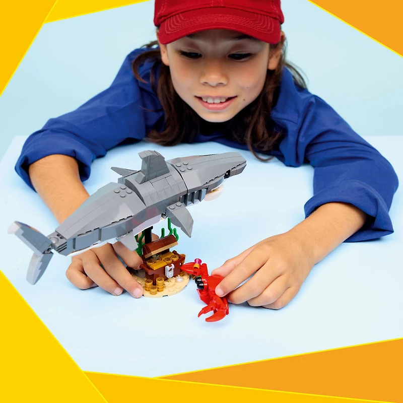 LEGO Creator Fierce Shark with a Treasure Chest Building Toy for Boys, Girls, & Kids, Ages 8+ - 31381