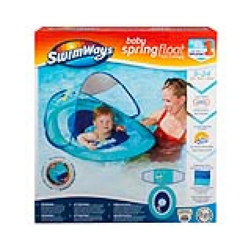 SwimWays, Bouée et pare-soleil Baby Spring Float - Homard bleu