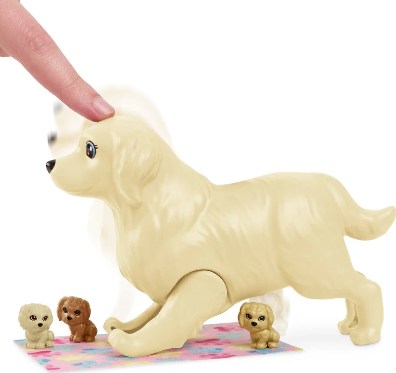 ​Barbie Doll and Newborn Pups Playset with Barbie Doll (Brunette, 11.5 in)
