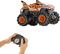 Hot Wheels Monster Trucks Téléguidé HW Tiger Shark RC, échelle1:24
