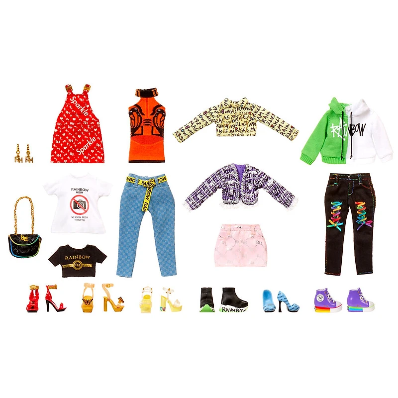 Jeu de penderie de mode de luxe Rainbow High - Créez + de 400 combinaisons de mode !