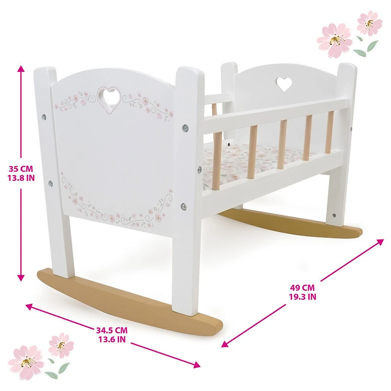 Wooden Doll Cradle, Little Flora - R Exclusive