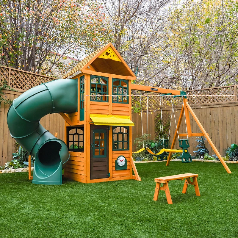 Structures avec balançoire extérieures