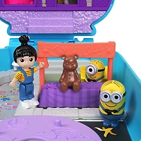 Polly Pocket Playset, Minions Compact with 9 Accessories, 1 Doll, 2 Minions and Unicorn Toy