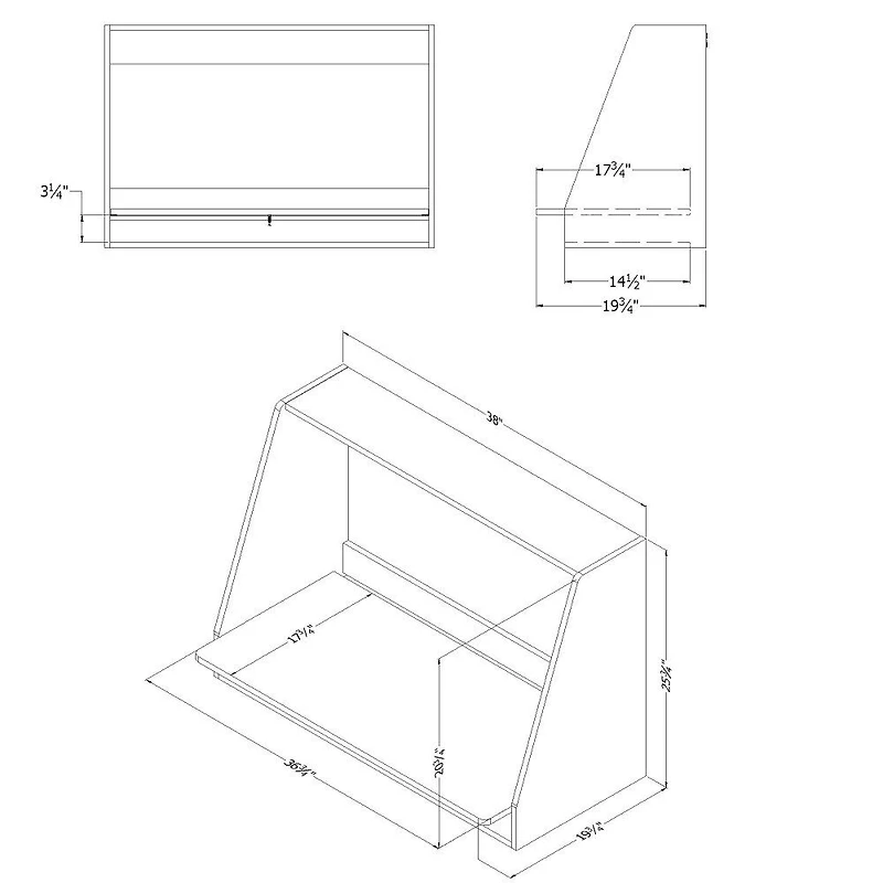 Hourra Bureau de travail Blanc solide