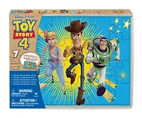 Toy Story 4 - Coffret de 7 puzzles en bois avec boîte de rangement/plateau