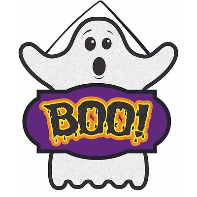 Décoration d'Halloween panneau 'Boo'