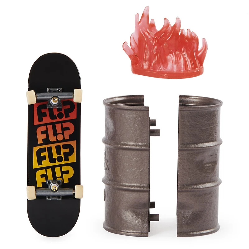 Tech Deck, Street Hits, Flip Skateboards Fingerboard with Hot Garbage Obstacle