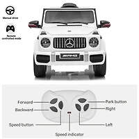 Voltz Toys Mercedes-Benz AMG G63 avec télécommande, blanc