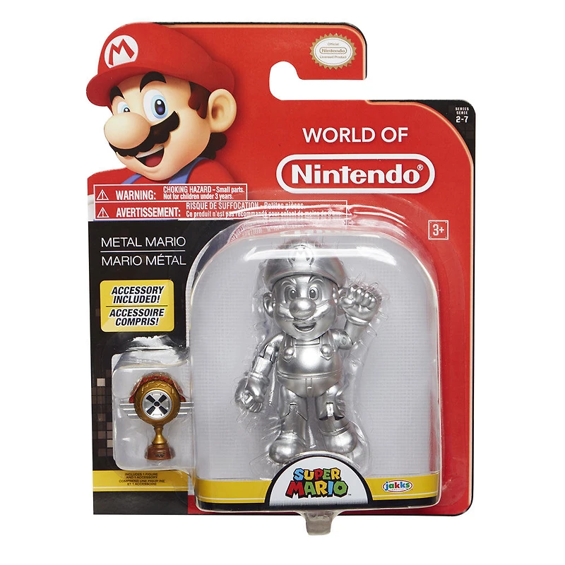 World of Nintendo 4" Figure - Metal Mario with Trophy