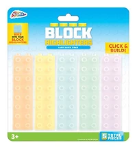 Big Block Highlighter Pen 5Pk - Primary