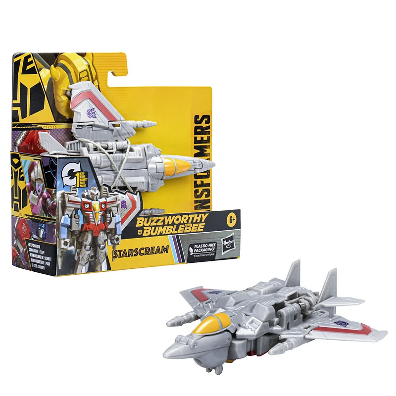 Transformers Buzzworthy Bumblebe, figurine Starscream Changer 1 étape de 10,5 cm - Notre exclusivité