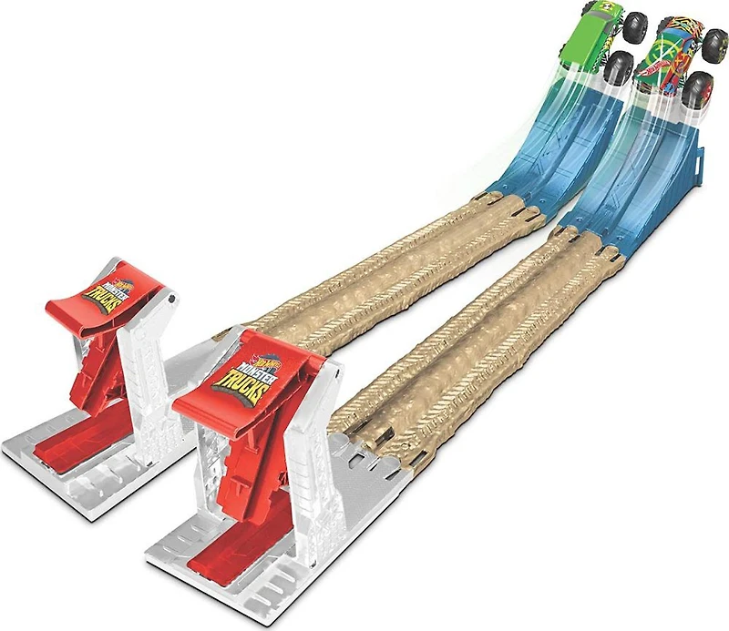 Hot Wheels - Monster Trucks - Coffret de jeu - Double Destruction