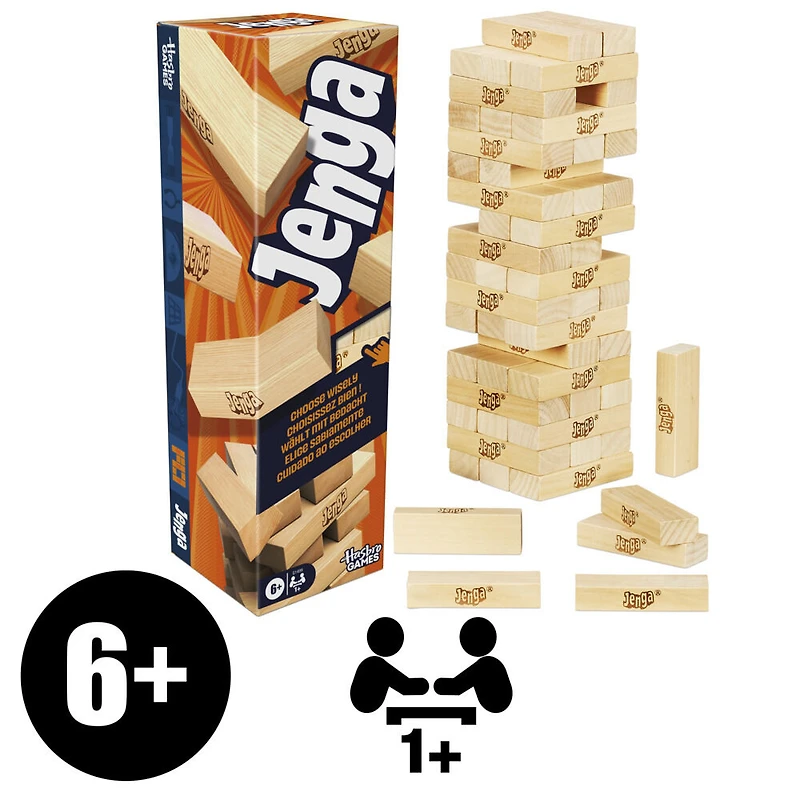 Official Hasbro Games Jenga Game with Digital Die