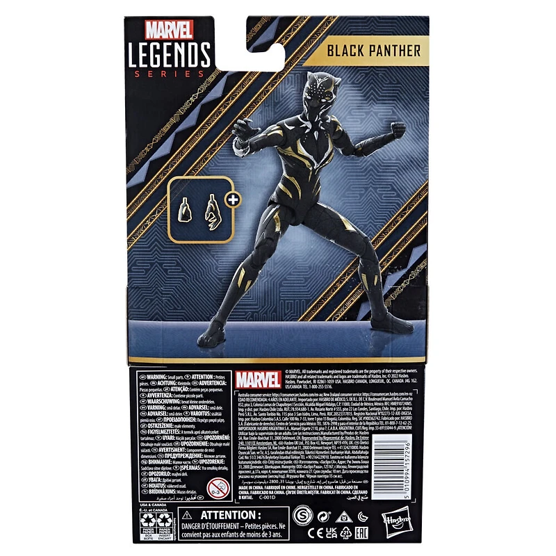 Marvel Legends Series Black Panther Wakanda Forever, figurine Black Panther de 15 cm avec 2 accessoires