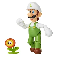 Figurine Nintendo de 4 pouces : Luigi feu avec Fleur de feu