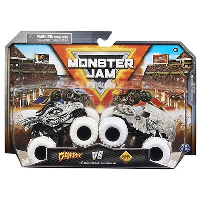 Monster Jam, Monster trucks officiels en métal moulé Dragon Vs. Yeti, échelle 1:64