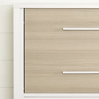 Munich Tête de lit bibliothèque Simple Blanc et Orme naturel