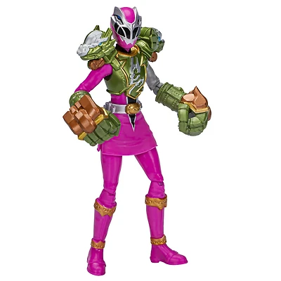 Power Rangers Dino Fury Ranger rose Armure Smash, figurine Power Rangers de 15 cm