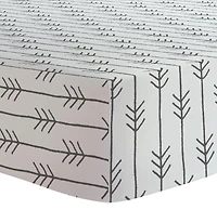 Kushies - Drap contour pour table à langer - Flèches noires.