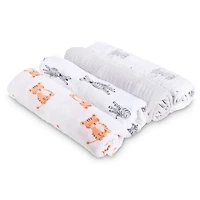 Aden + Anais Essentials 4-Pack Muslin Swaddle Safari Babes