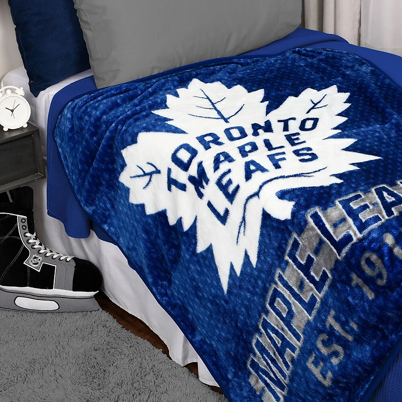 Couverture douce en peluche des Maple Leafs de Toronto de la LNH ( x pouces