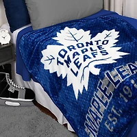 Couverture douce en peluche des Maple Leafs de Toronto de la LNH ( x pouces