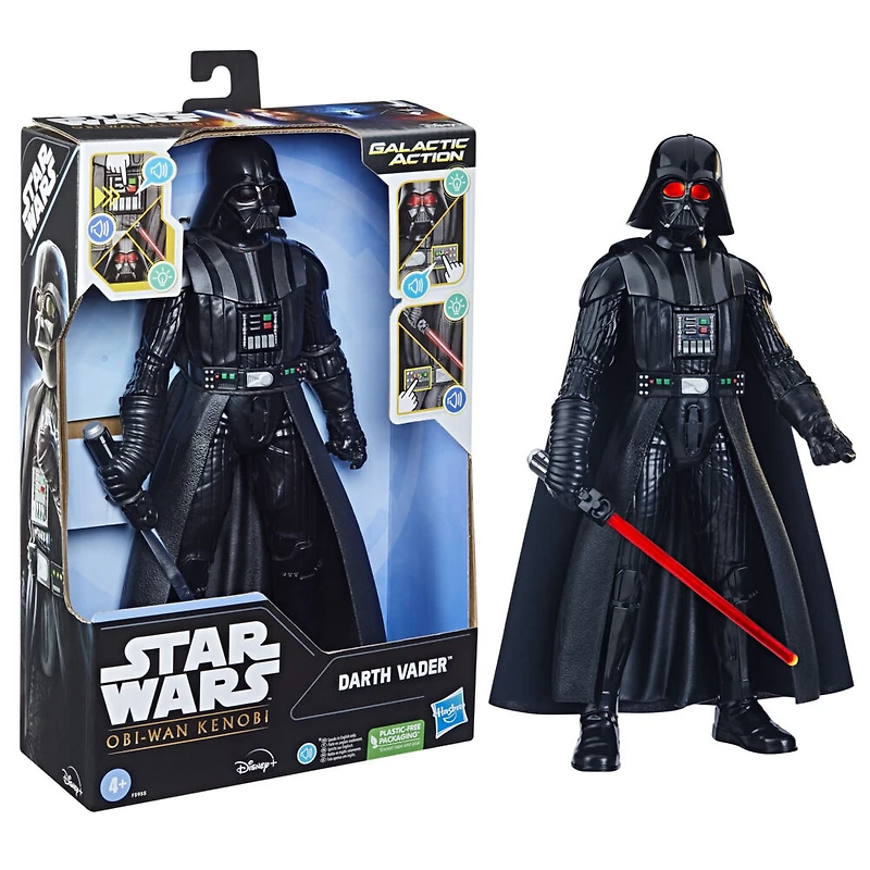 Star Wars Galactic Action Darth Vader, figurine électronique interactive de 30 cm - Édition anglaise