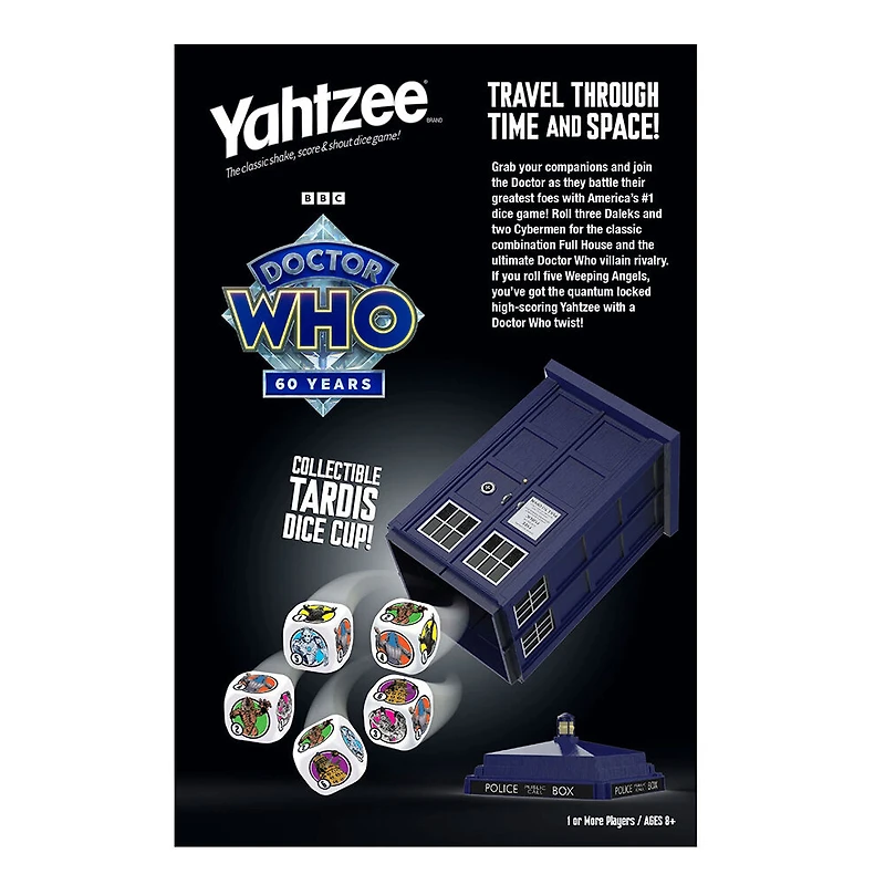 USAopoly YAHTZEE: Doctor Who TARDIS 60th Anniversary - Édition anglaise