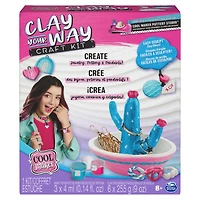 Cool Maker, Clay Your Way, Coffret créatif de poterie avec 6 disques d'argile séchant à l'air, peinture et outils