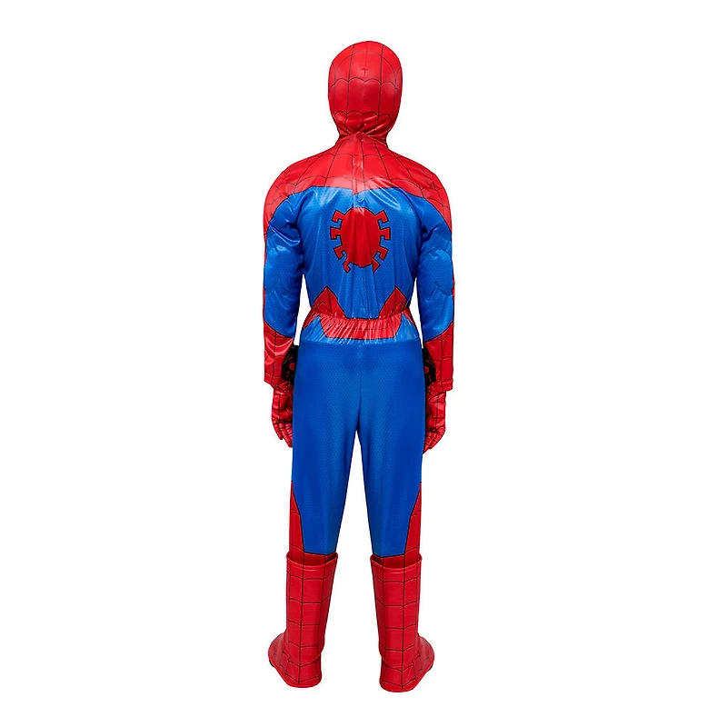 Marvel's Spider-Man Deluxe Youth Costume Taille Petit- Combinaison Musclée Avec Motif Imprimé Et Rembourrage En Polyfill Plus Bandeau Et Gants En Tissu