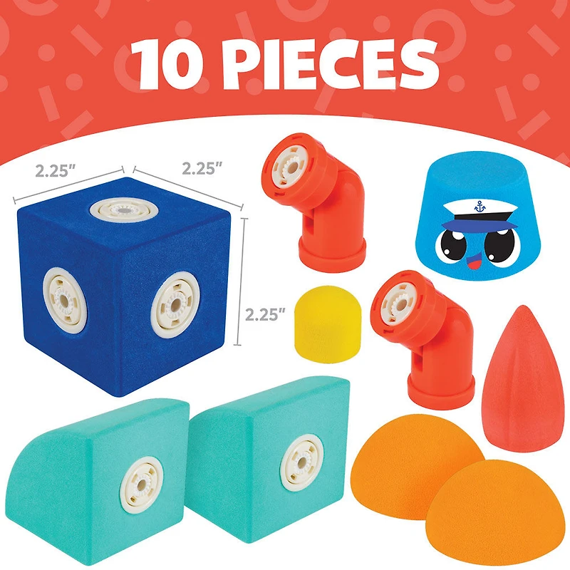 Blockaroo Magnetic Foam Blocks - Tugboat - Édition anglaise